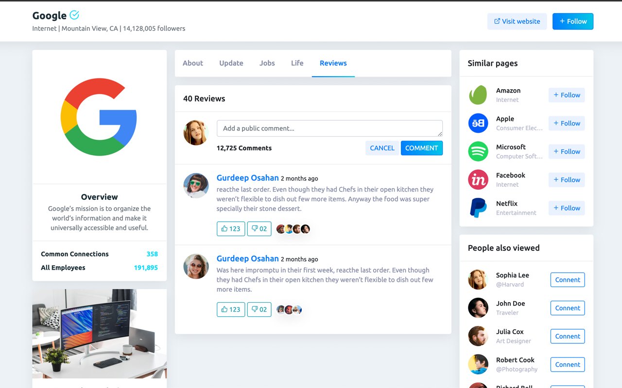 Olink - Job Portal & Social Network HTML - Light Template