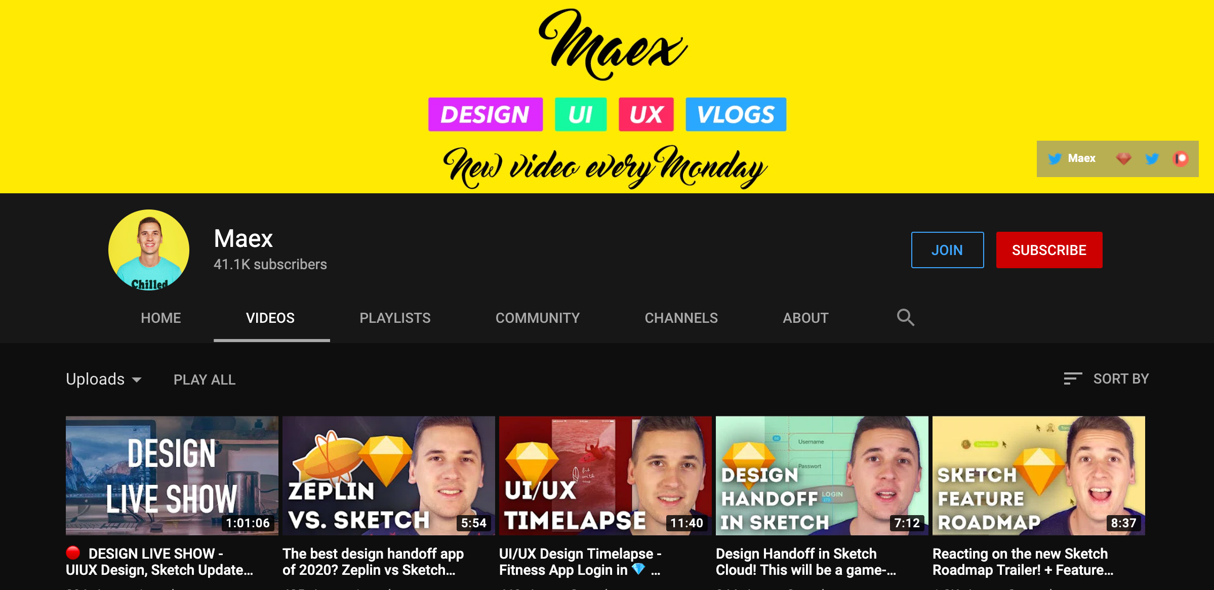 Top Youtube channels for UI/UX designers
