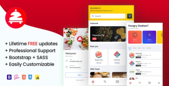 Zomoto - Food Order Directory, Restaurants, Fast Food, Bars Mobile Template