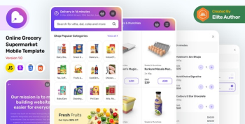 Eatreal - Online Grocery Supermarket Mobile Template