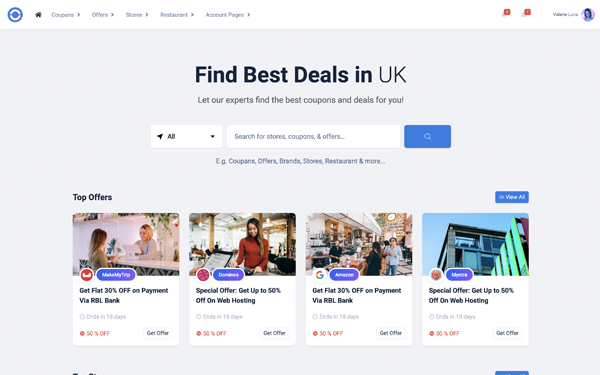 Mandeal - Coupons, Deals & Discounts HTML